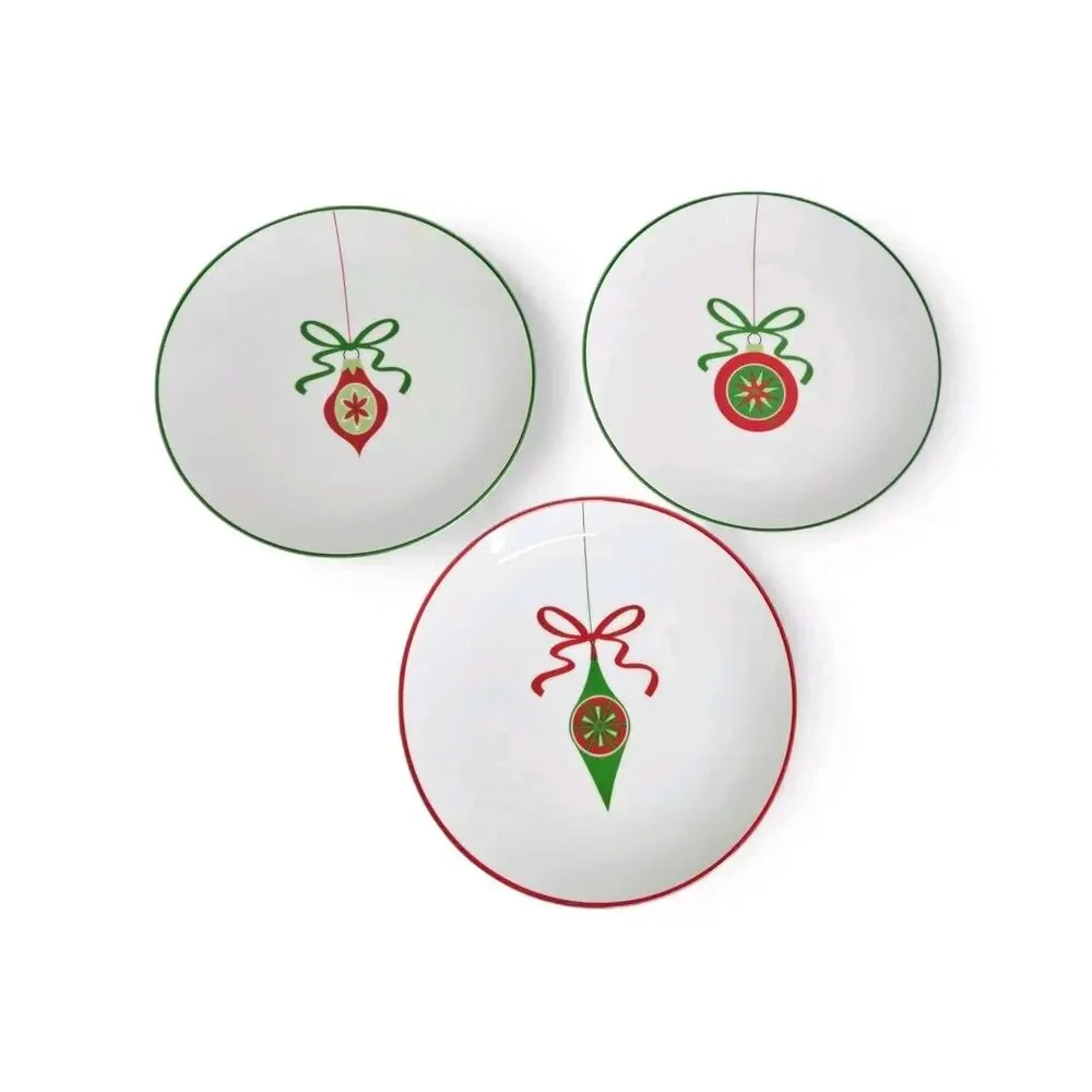 Set Of 3 Crate & Barrel Christmas Ornament 8